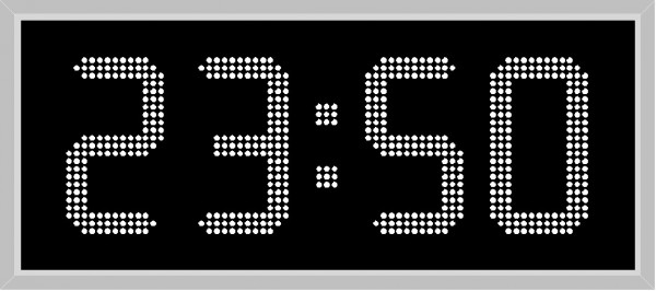 LA-250-D-W: double-sided LED outdoor clock in white