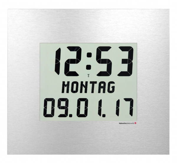 CW-210-M: LCD-Digitalclock with new front panel. Fully written weekdays, radio-controlled